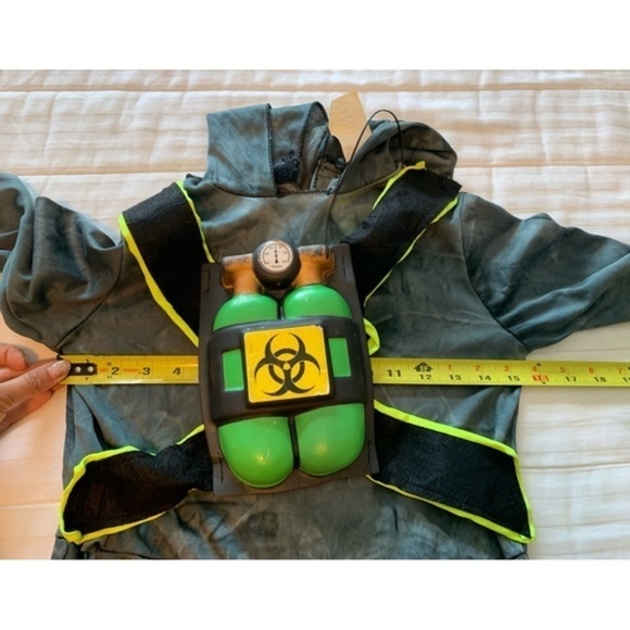 Biohazard Halloween Costume Grey Black Green Size M - Picture 8 of 9